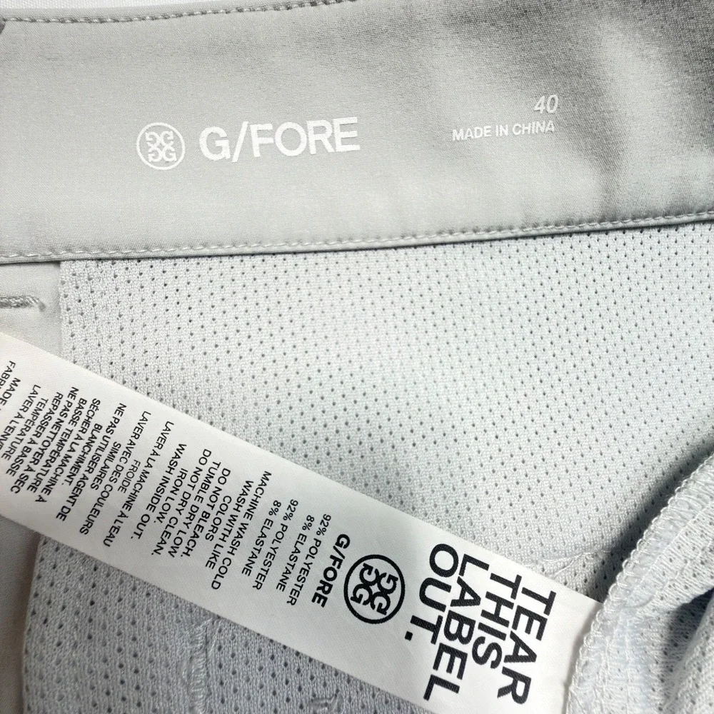 G/FORE Golf Shorts Mens 40 Gray Stretch Performance Flat‎ Front 9